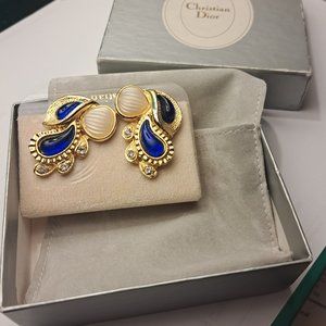 Authentic Vintage Christian Dior Clip earrings--hard to find